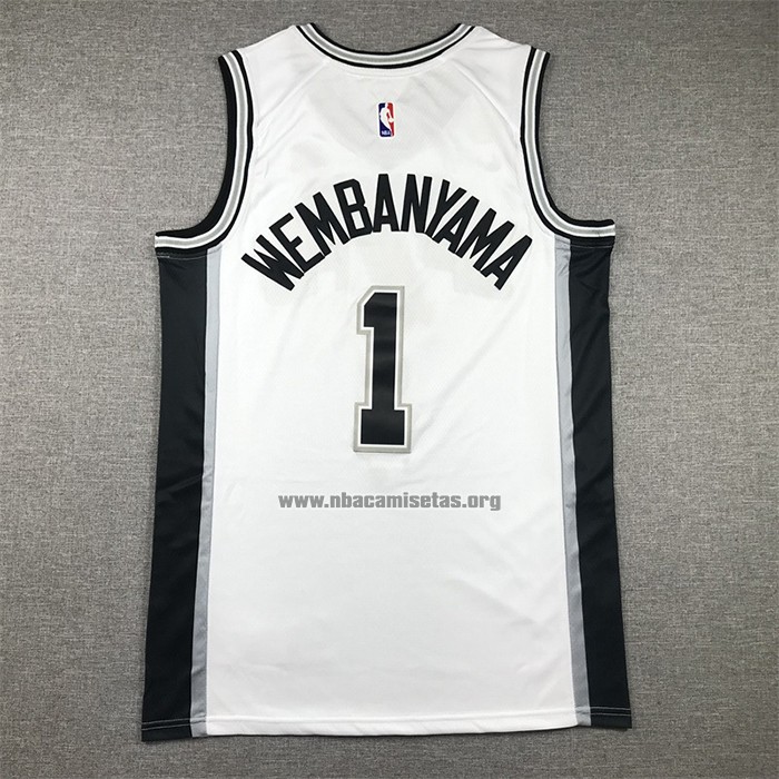Camiseta San Antonio Spurs Victor Wembanyama NO 1 Association 2022-23 Blanco